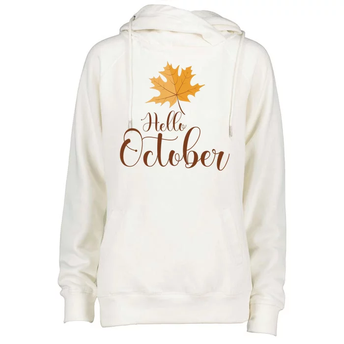 Hello October Womens Funnel Neck Pullover Hood