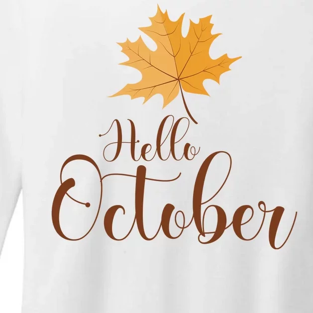 Hello October Womens CVC Long Sleeve Shirt