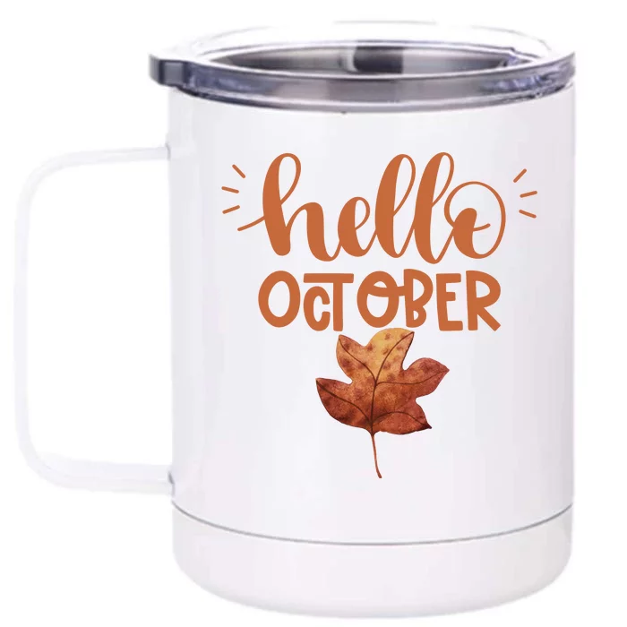 Hello October Front & Back 12oz Stainless Steel Tumbler Cup