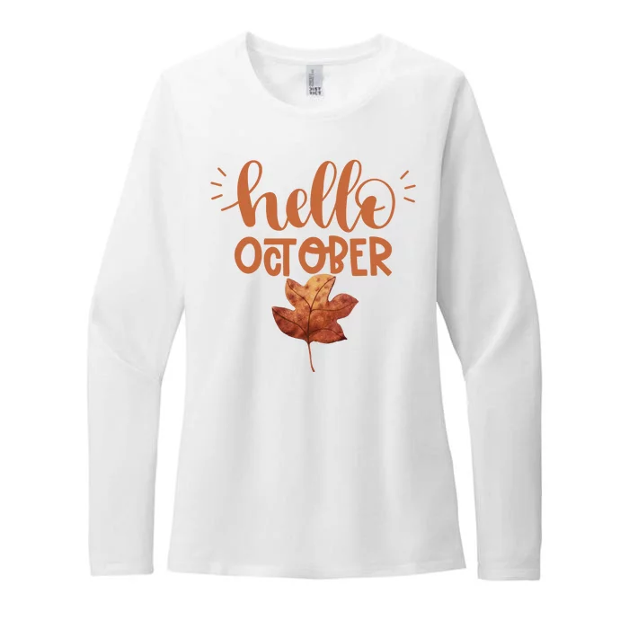 Hello October Womens CVC Long Sleeve Shirt