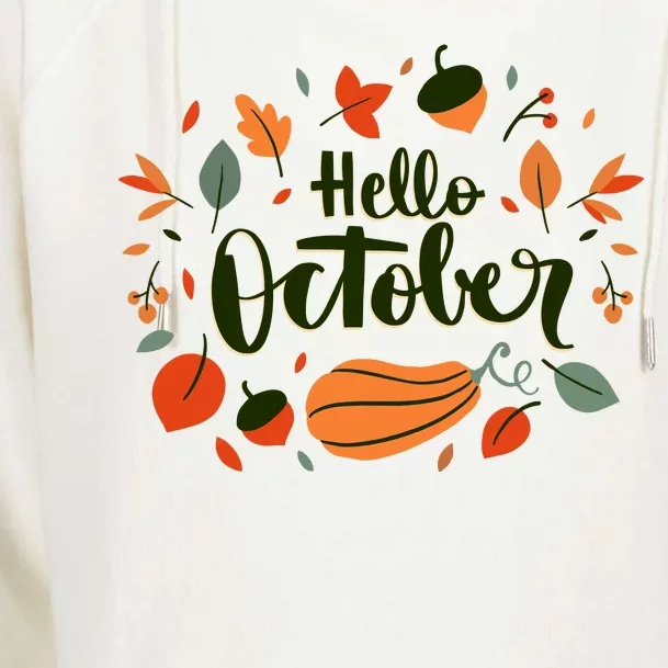 Hello October Womens Funnel Neck Pullover Hood