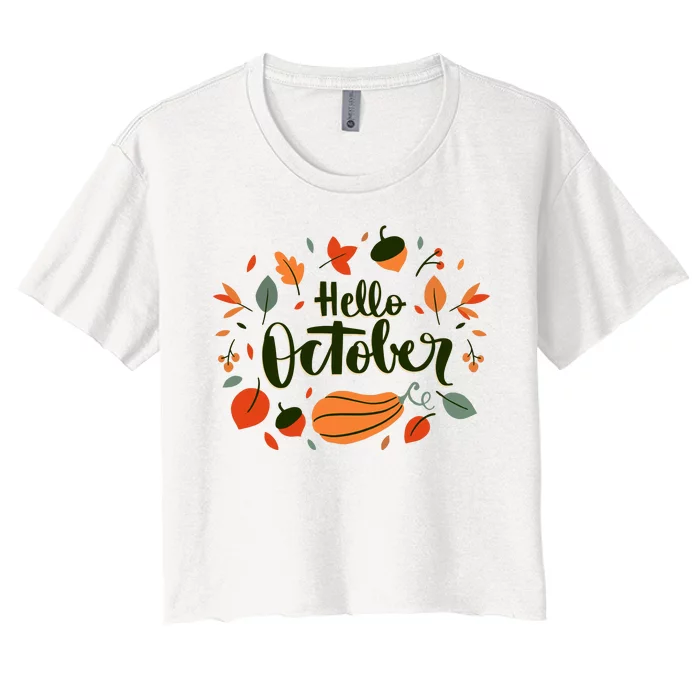 Hello October Women's Crop Top Tee