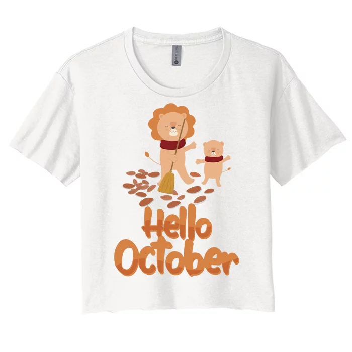 Hello October Women's Crop Top Tee