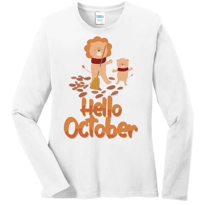 Hello October Ladies Long Sleeve Shirt