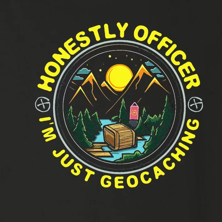 Honestly Officer IM Just Geocaching Map Reading Geocache Toddler Long Sleeve Shirt