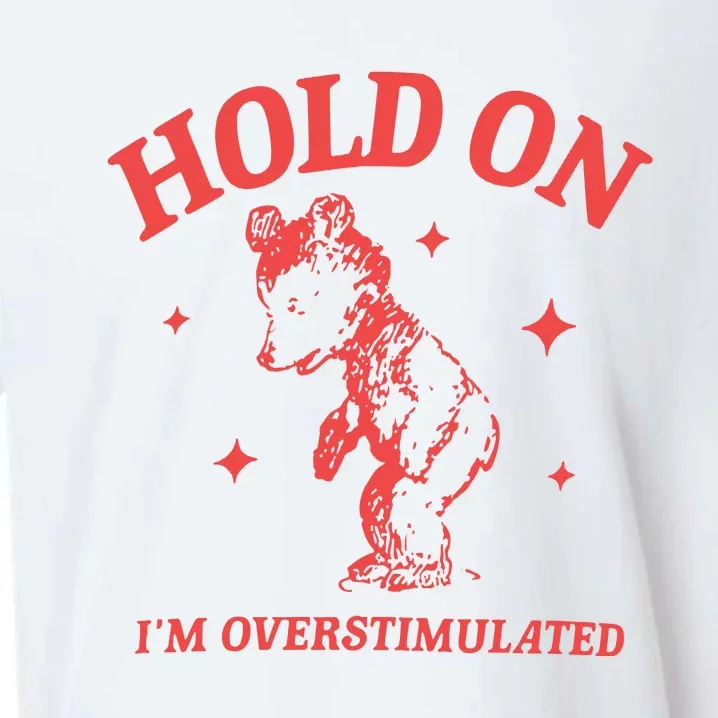 Hold On Im Overstimulated Heavy Blend Sueded Cloud Jersey T-Shirt