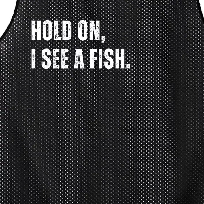 Hold On I See A Fish Mesh Reversible Basketball Jersey Tank