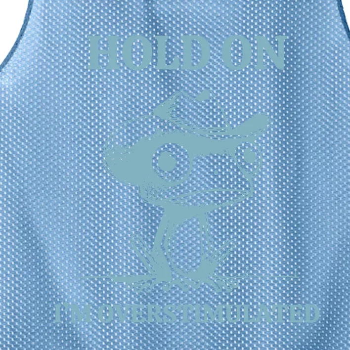 Hold On Im Overstimulated Frog Mesh Reversible Basketball Jersey Tank