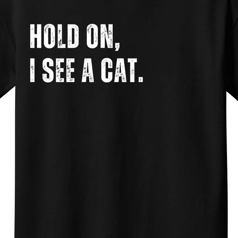 Hold On I See A Cat Kids T-Shirt