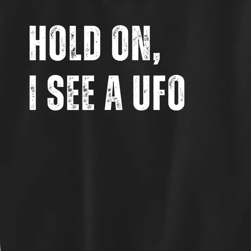 Hold On I See A Ufo Kids Sweatshirt