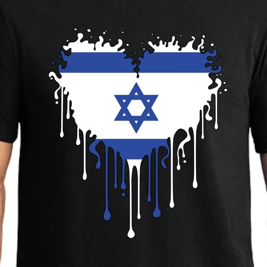 Heart Of Israel Flag Pajama Set