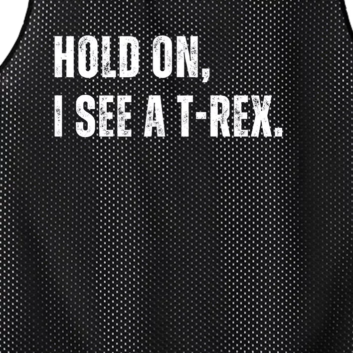 Hold On I See A Trex Mesh Reversible Basketball Jersey Tank