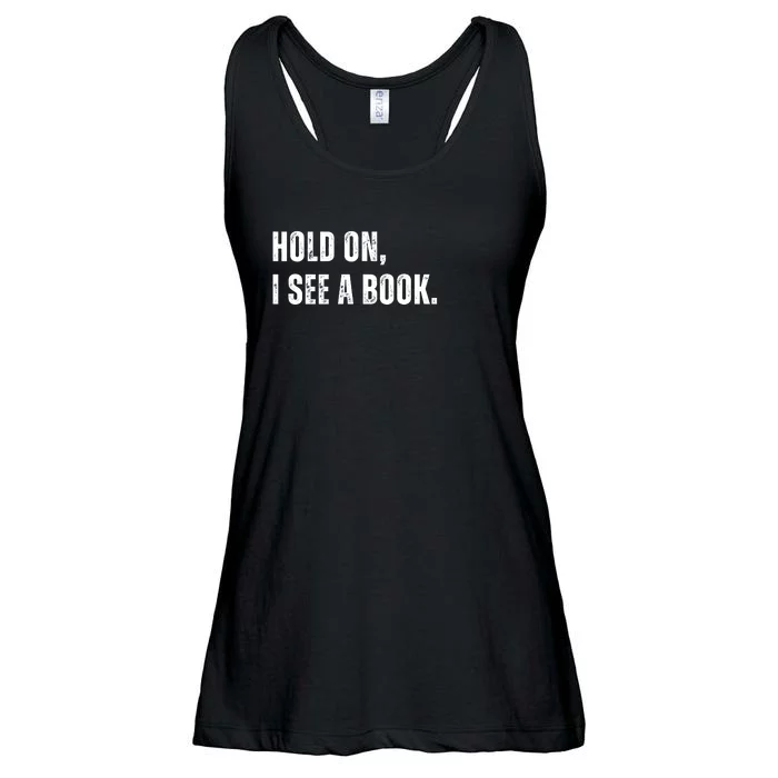 Hold On I See A Book Ladies Essential Flowy Tank