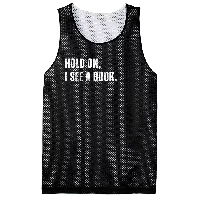 Hold On I See A Book Mesh Reversible Basketball Jersey Tank