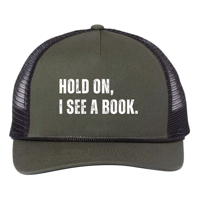 Hold On I See A Book Retro Rope Trucker Hat Cap