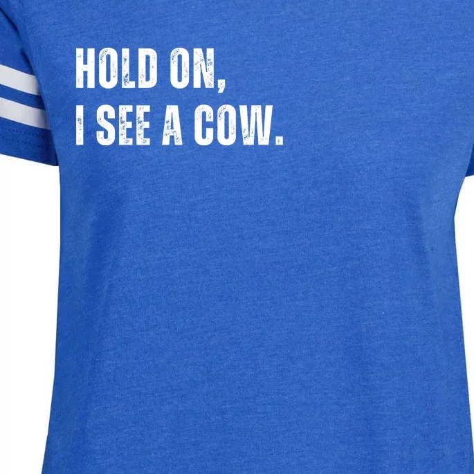 Hold On I See A Cow Enza Ladies Jersey Football T-Shirt