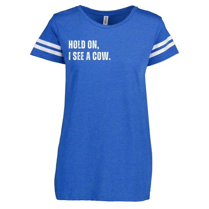 Hold On I See A Cow Enza Ladies Jersey Football T-Shirt