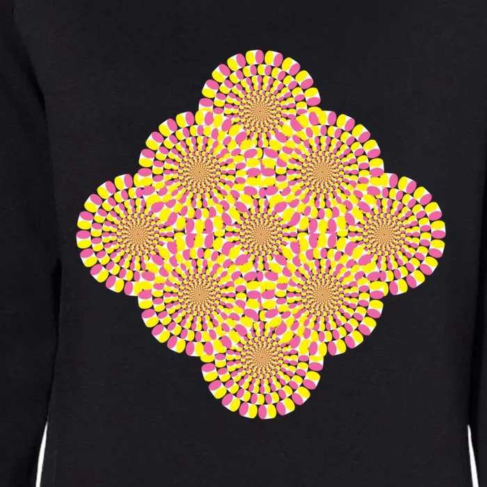 Hypnosis Optical Illusion Spiral Perspective Perception Gift Womens California Wash Sweatshirt