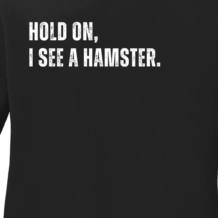 Hamster Ladies Sweatshirt Black large