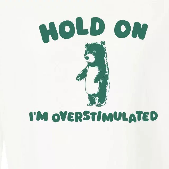 Hold On IM Overstimulated Cropped Pullover Crew