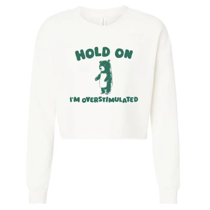 Hold On IM Overstimulated Cropped Pullover Crew