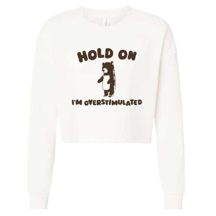 Hold On IM Overstimulated Cropped Pullover Crew