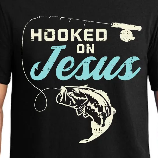 Hooked On Jesus Mark 1:17 Religious Bible Verse - Fisher Pajama Set