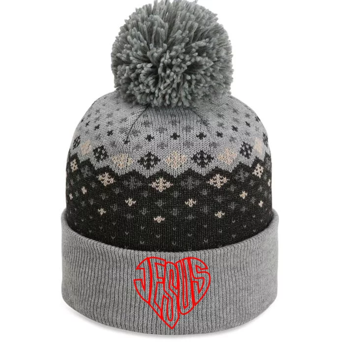 Heart Of Jesus The Baniff Cuffed Pom Beanie