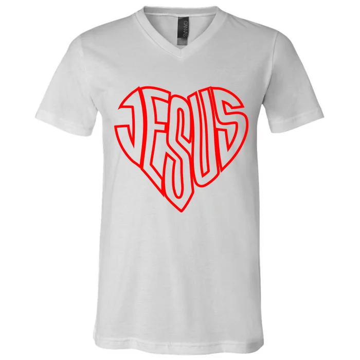 Heart Of Jesus V-Neck T-Shirt