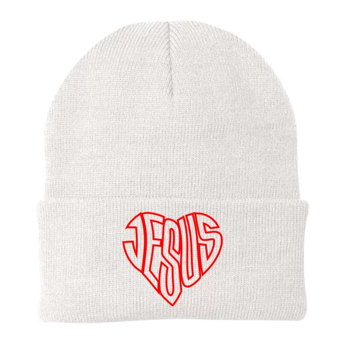 Heart Of Jesus Knit Cap Winter Beanie