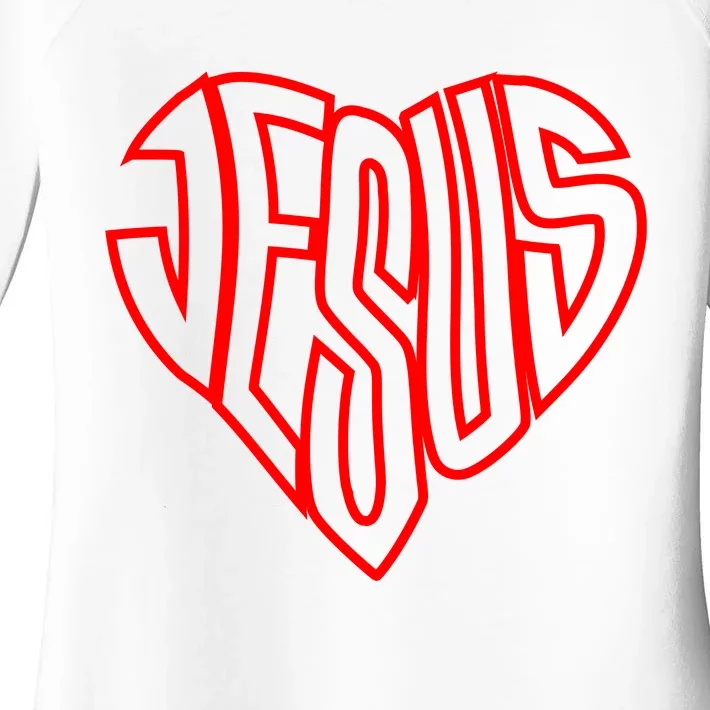 Heart Of Jesus Women's Perfect Tri Tunic Long Sleeve Shirt