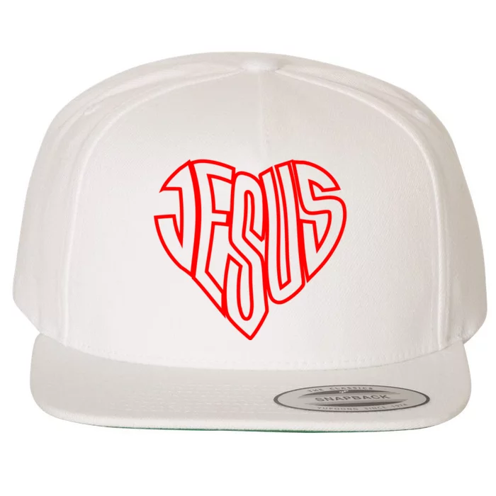 Heart Of Jesus Wool Snapback Cap