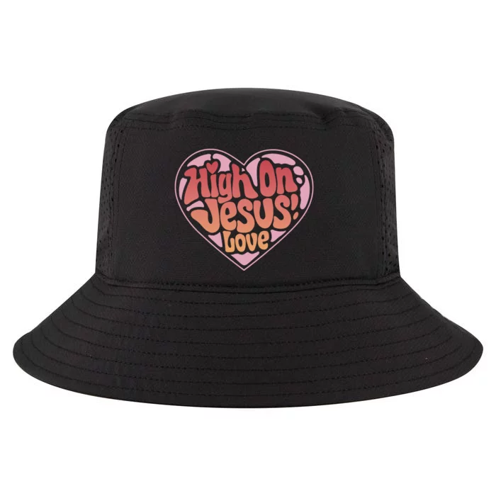 High On Jesus Love Heart Christian Cool Comfort Performance Bucket Hat