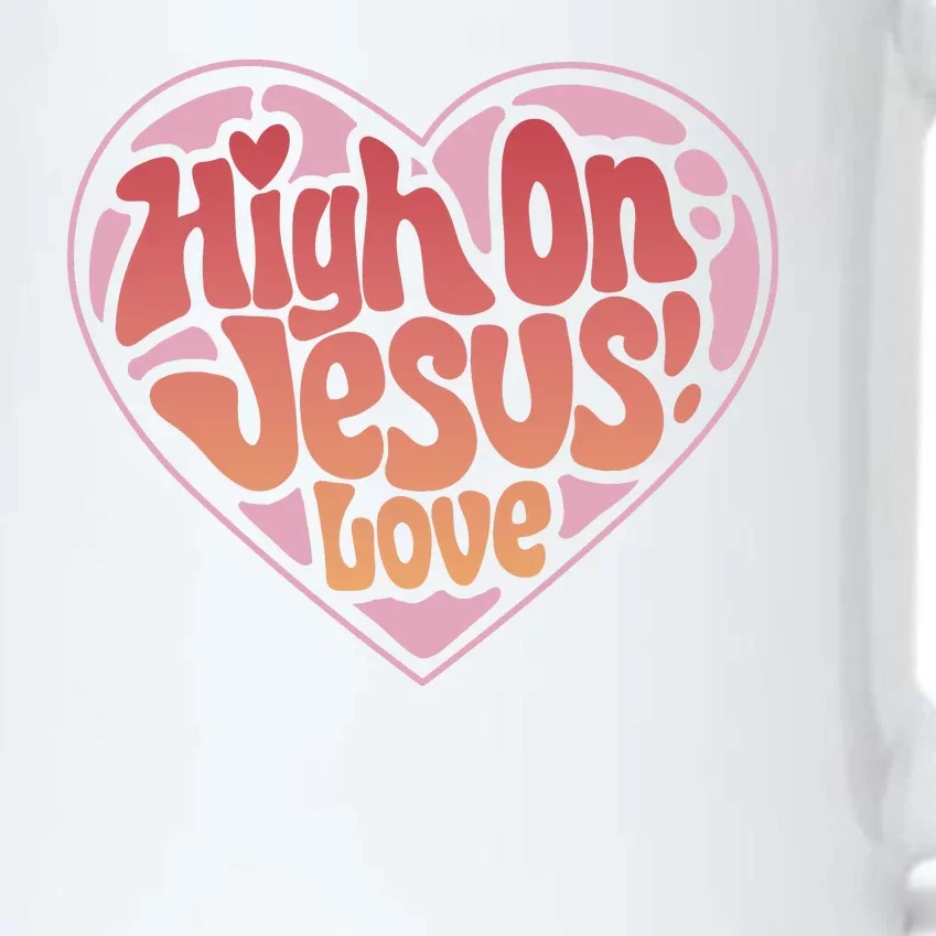 High On Jesus Love Heart Christian Black Color Changing Mug