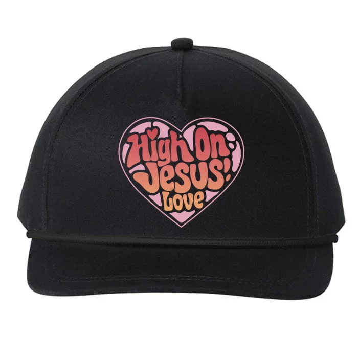 High On Jesus Love Heart Christian Snapback Five-Panel Rope Hat