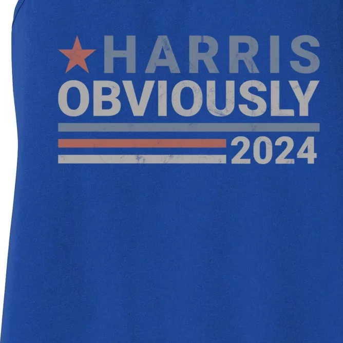 Harris Obviously Kamala 2024 Gift Women's Racerback Tank