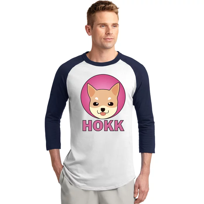 HOKK Hokkaidu Inu Crypto Currency Baseball Sleeve Shirt