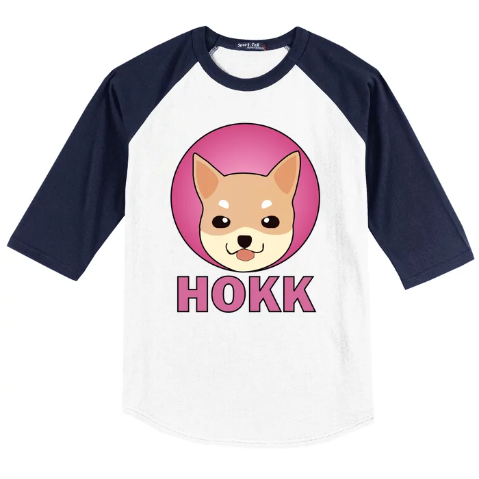 HOKK Hokkaidu Inu Crypto Currency Baseball Sleeve Shirt