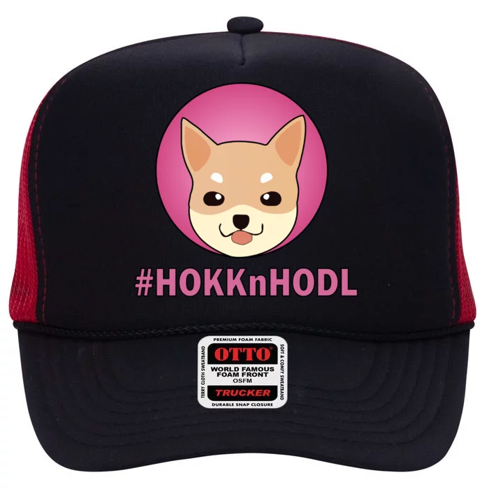 HokknHodl Hokk And Hold Crypto High Crown Mesh Trucker Hat