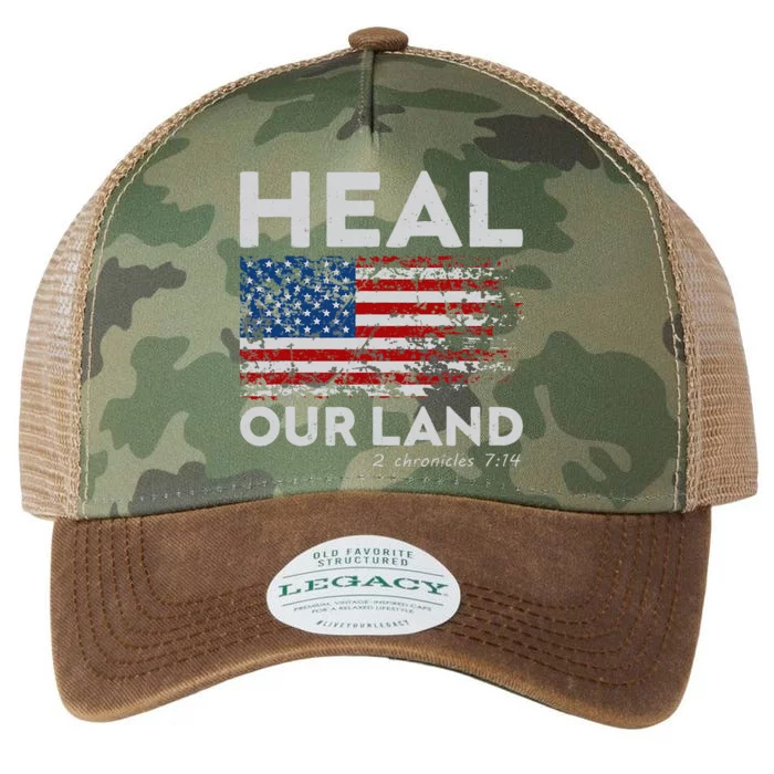 Heal Our Land Patriotic funny Christian faith Legacy Tie Dye Trucker Hat