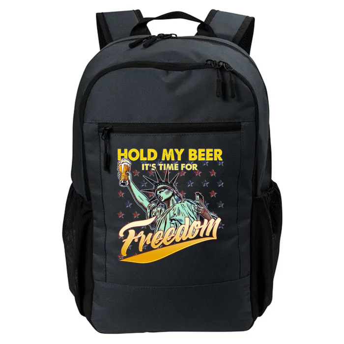 Hold My Beer It's Time For Freedom Statue Of Liberty Daily Commute Backpack