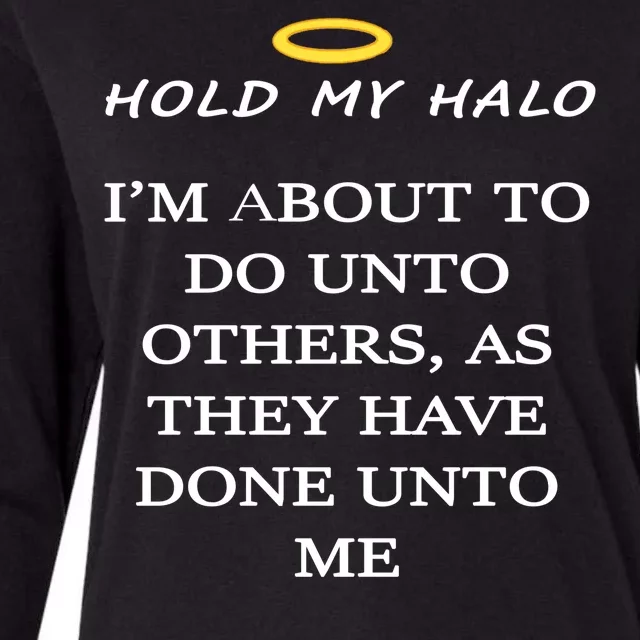 Hold My Halo Womens Cotton Relaxed Long Sleeve T-Shirt