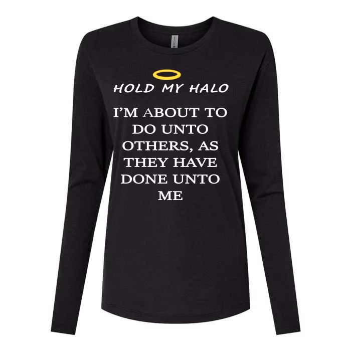 Hold My Halo Womens Cotton Relaxed Long Sleeve T-Shirt