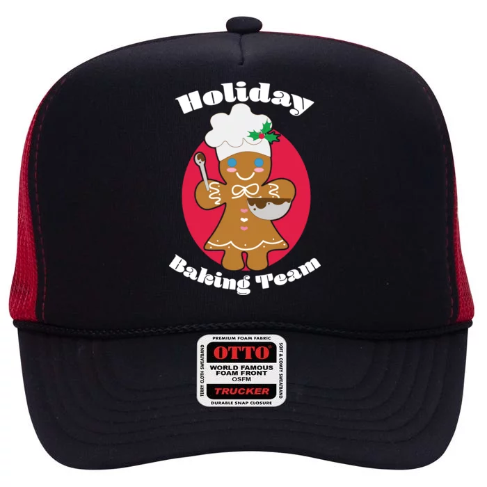 Holiday Baking Team Gingerbread High Crown Mesh Trucker Hat