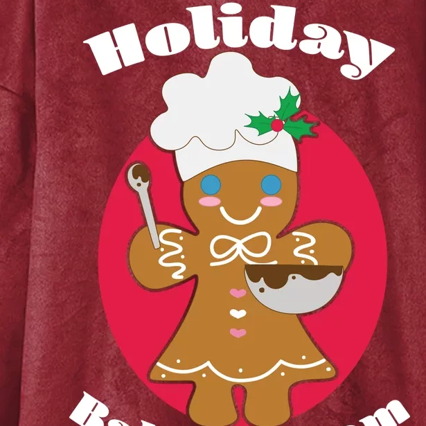 Holiday Baking Team Gingerbread Hooded Wearable Blanket