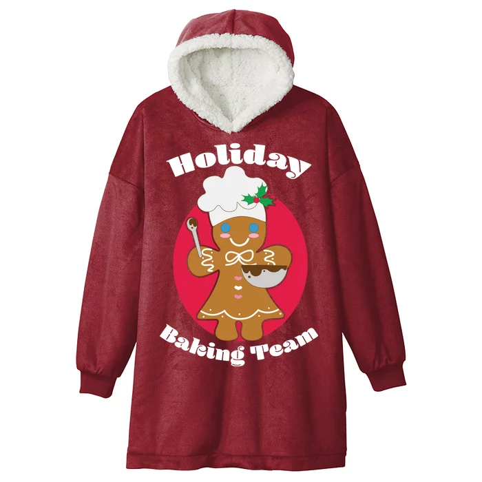 Holiday Baking Team Gingerbread Hooded Wearable Blanket