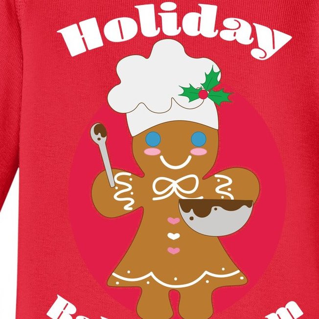 Holiday Baking Team Gingerbread Baby Long Sleeve Bodysuit