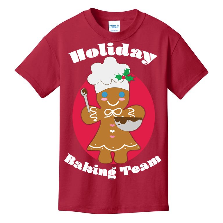 Holiday Baking Team Gingerbread Kids T-Shirt