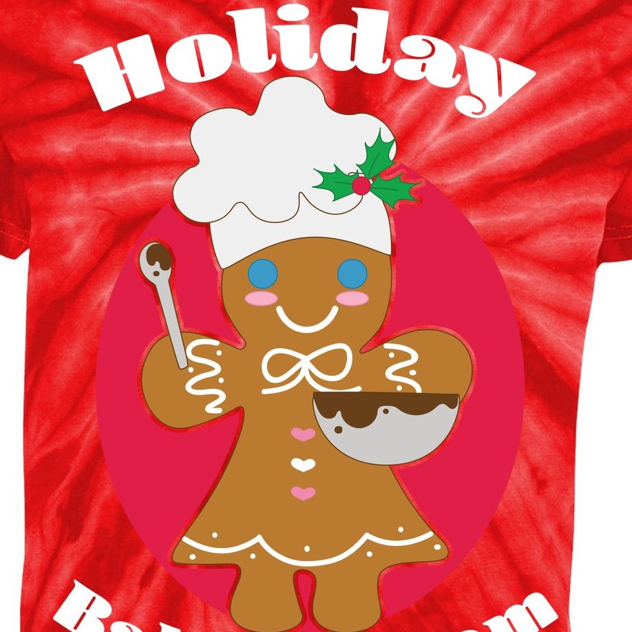 Holiday Baking Team Gingerbread Kids Tie-Dye T-Shirt