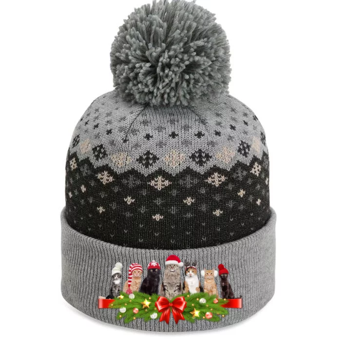 Holiday Christmas Cats The Baniff Cuffed Pom Beanie